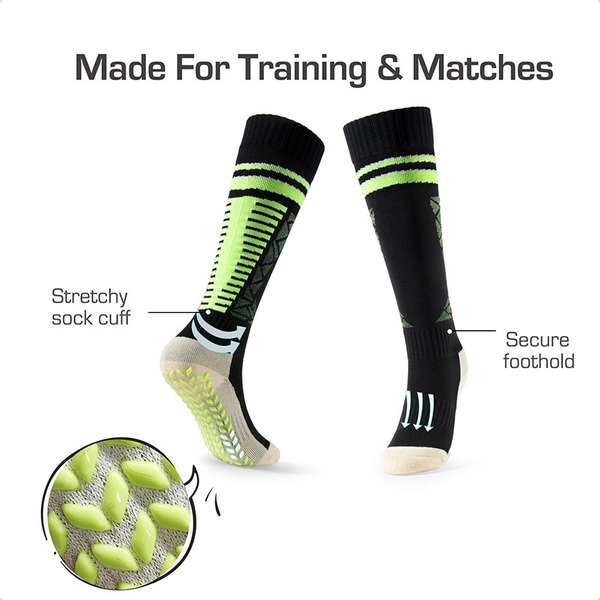 Kids Breathable Strap Soccer Cleats - ROYAL BLUE NEON GREEN - 1